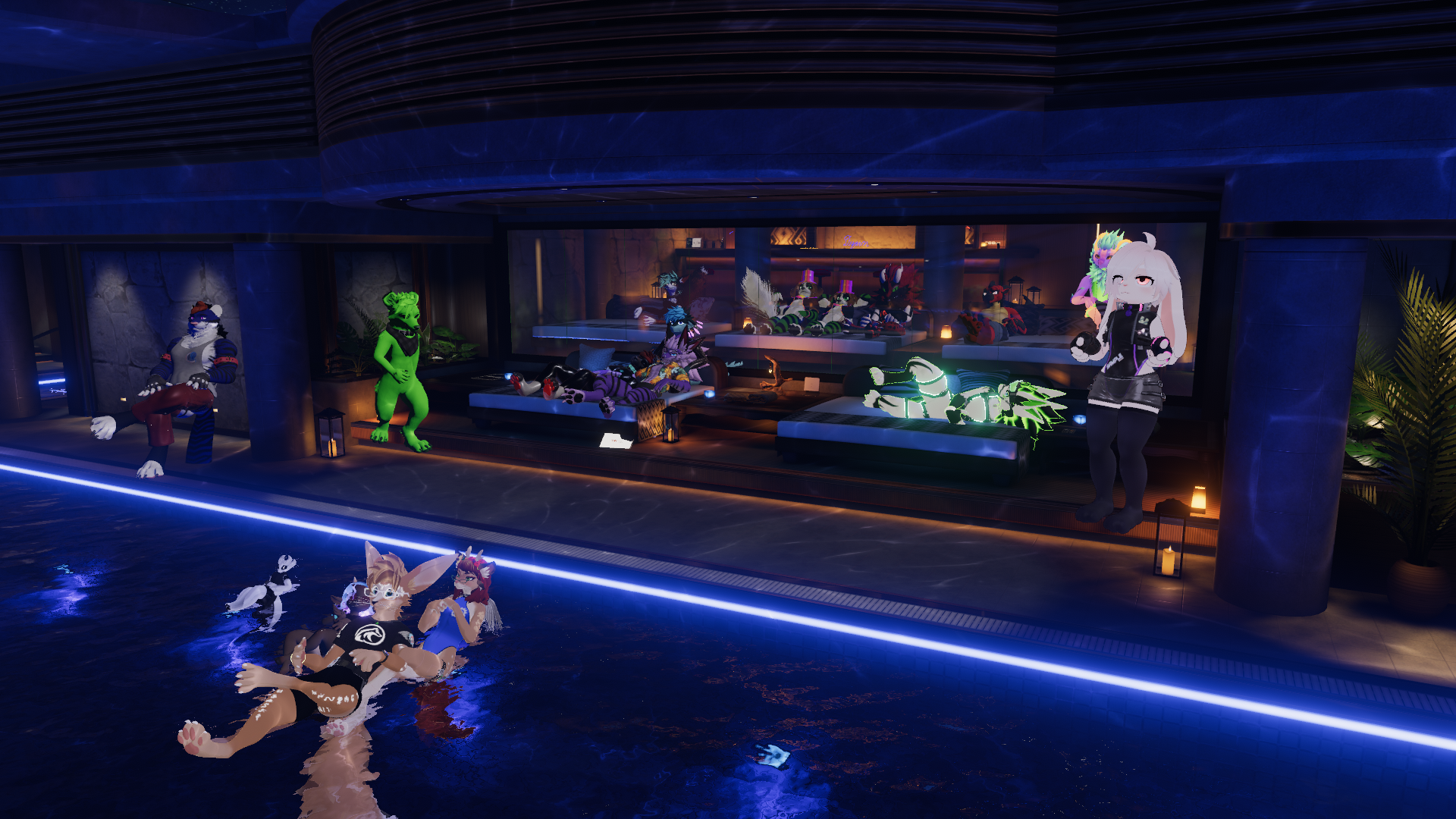 Chilling at the pool, post adventure