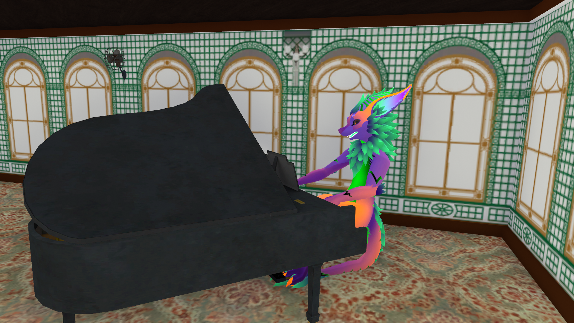 Klaxsun showing us his musical talents