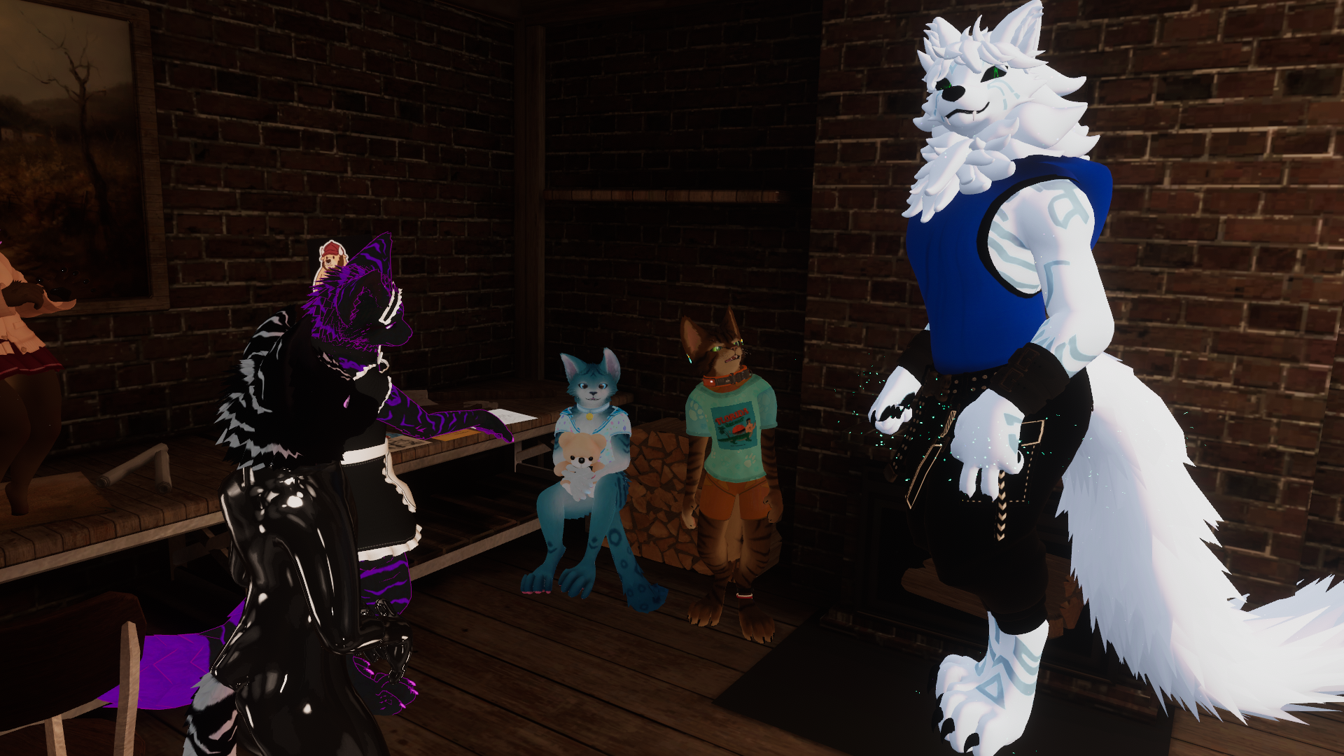 Conspiring cats in the basement