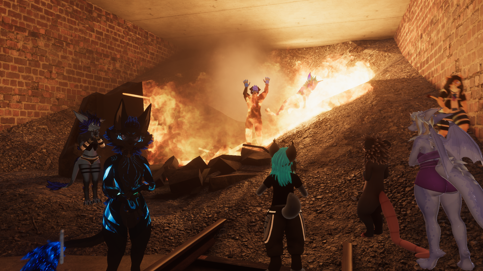 Klaxsun finding out that it was not in fact a portal to hell, just lots of fire