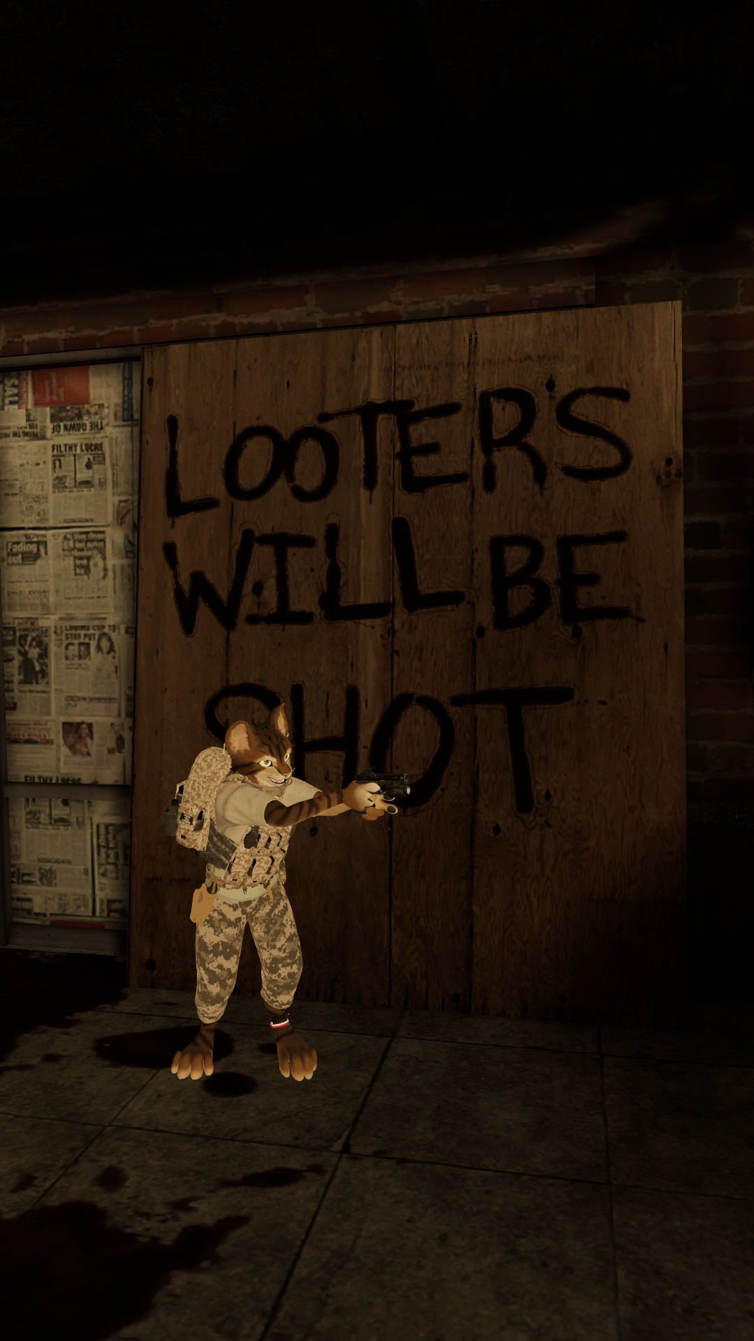 Looters will indeed be shot