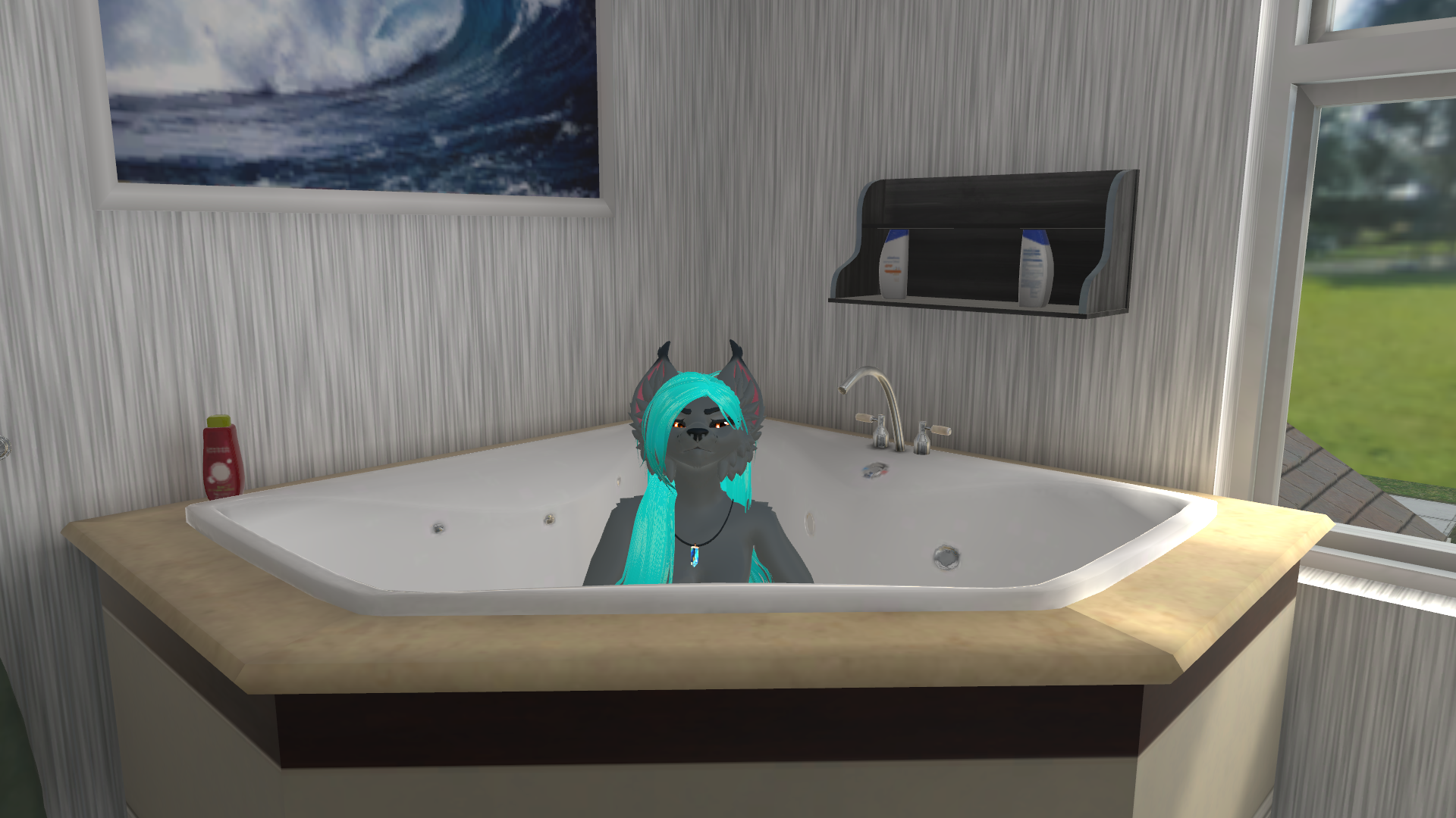 Marley finally bathing