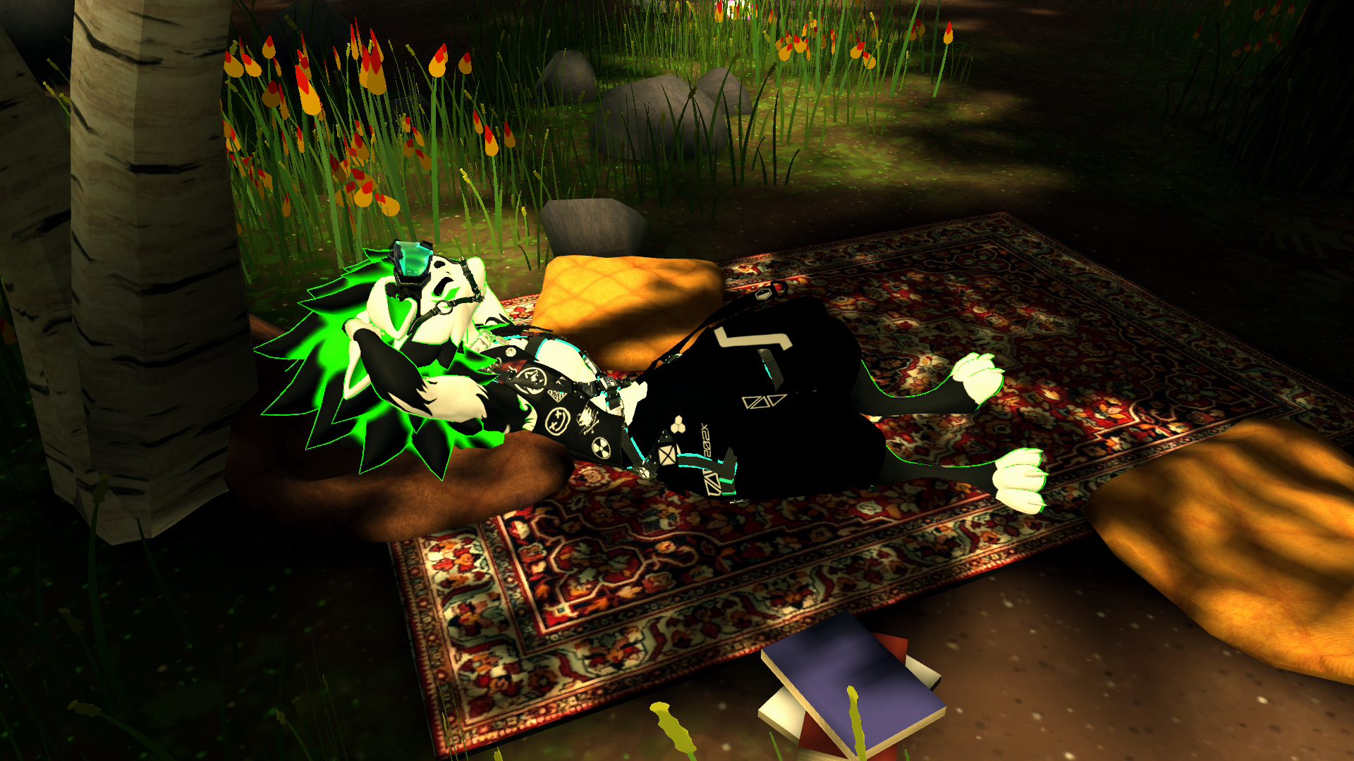 A nap in the forest