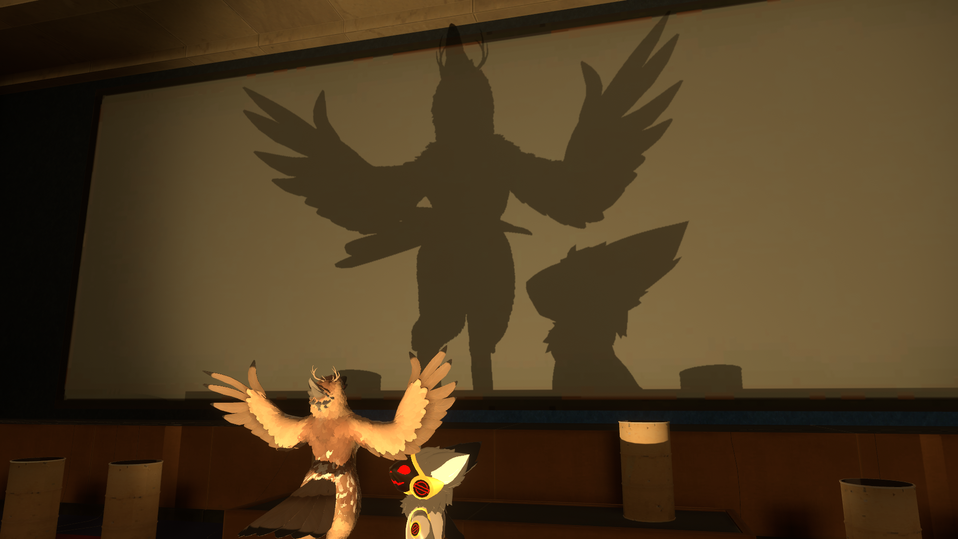 A bi of harmless shadow puppetry